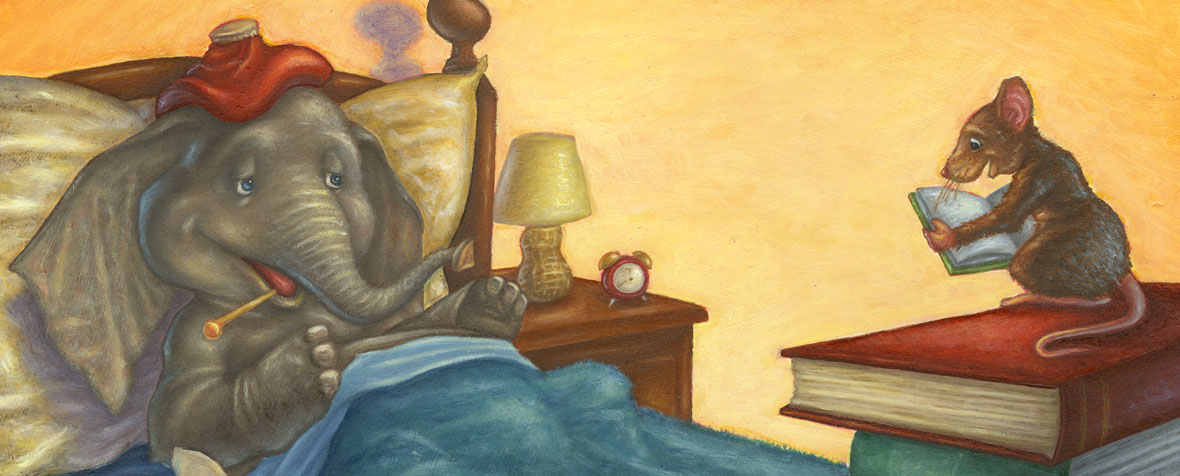 Close up of my Infirm Pachyderm illustration