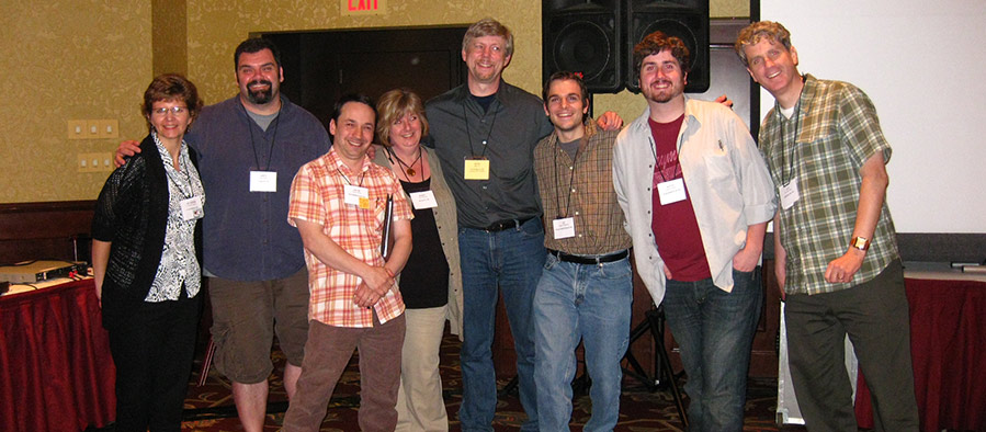 Me and fellow SCBWI members posing for a picture