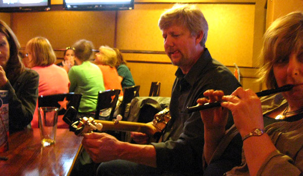 Russ Cox and Hazel Mitchell playing some music