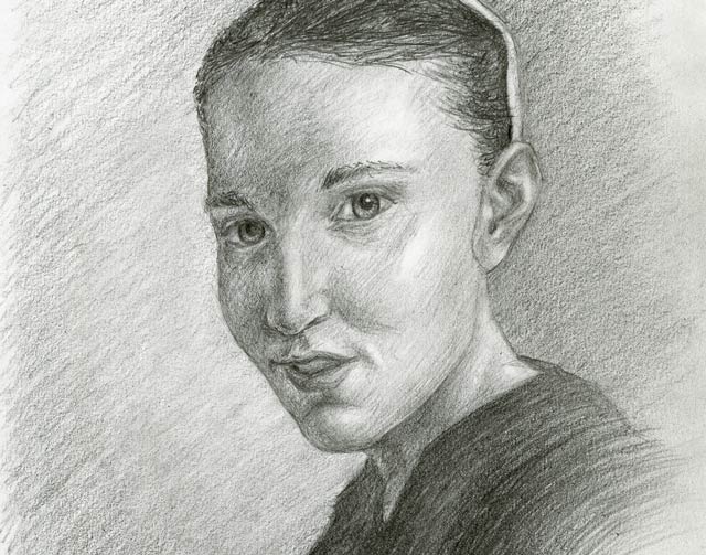 portrait sketch of my sister