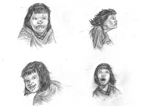 Character expressions of the hero in the Magic Paintbrush